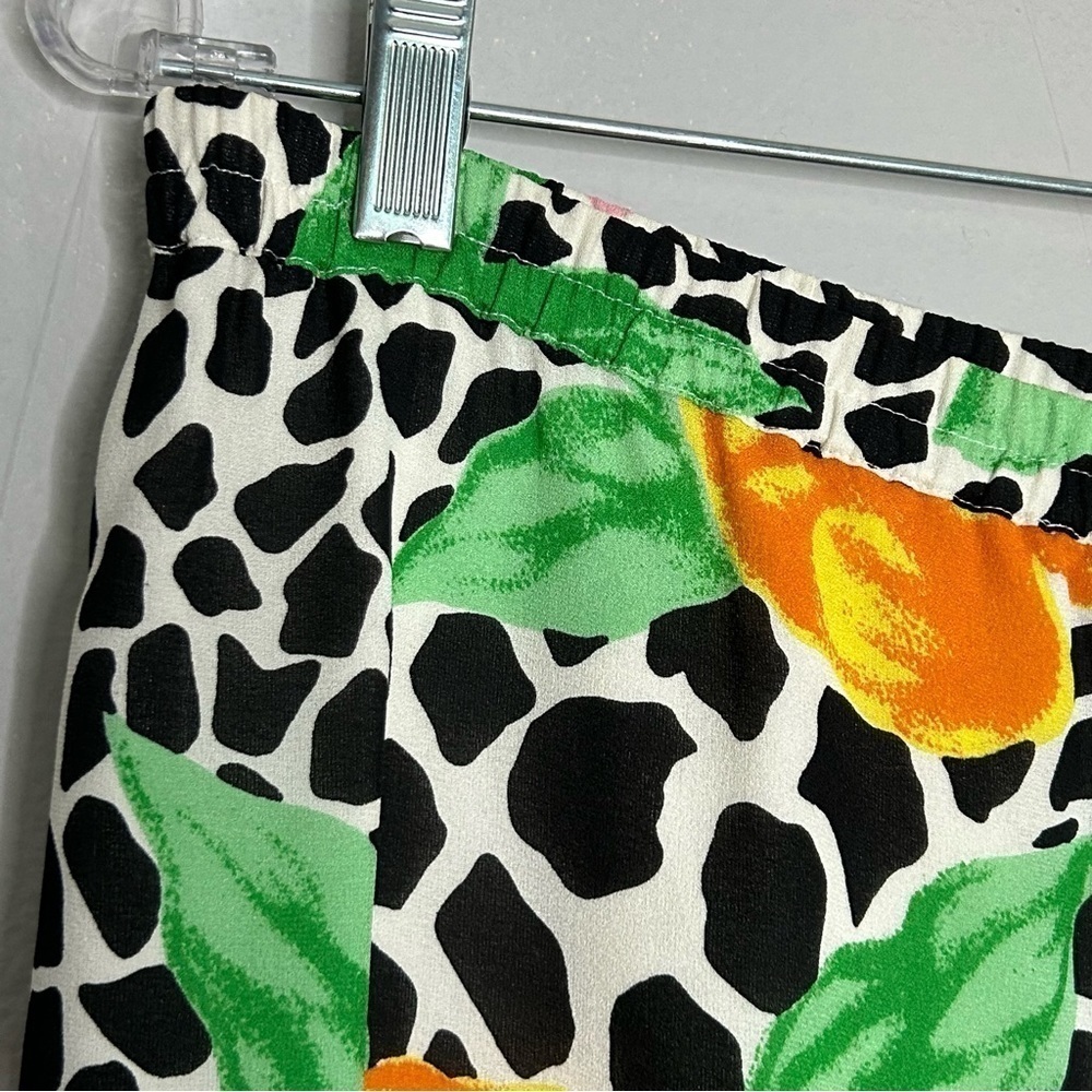 Vintage Bloomingdale’s Silk 3 piece relaxed wide leg floral animal print set - Picture 3 of 16